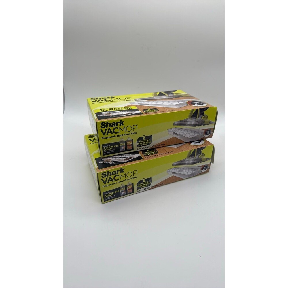 New Shark VACMOP Disposable Hard Floor Pads 2 box 8 each box